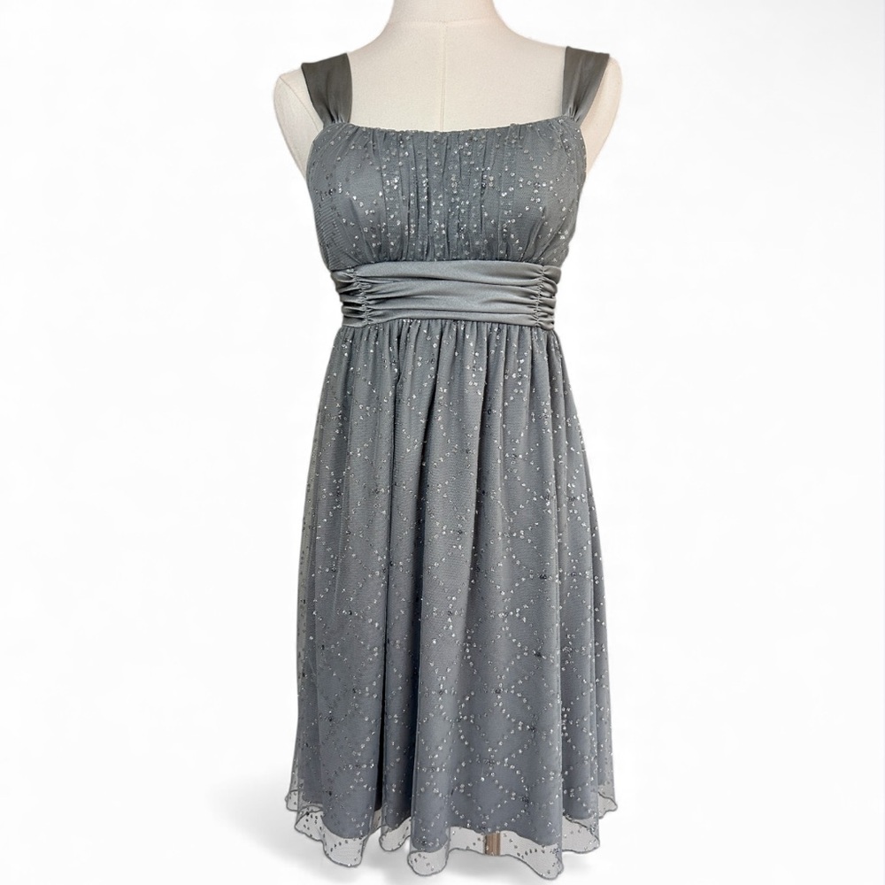 Y2K B.WEAR Babydoll Milkmaid Sparkly Mini Dress Whimsigoth Fairy Cocktail Size S
